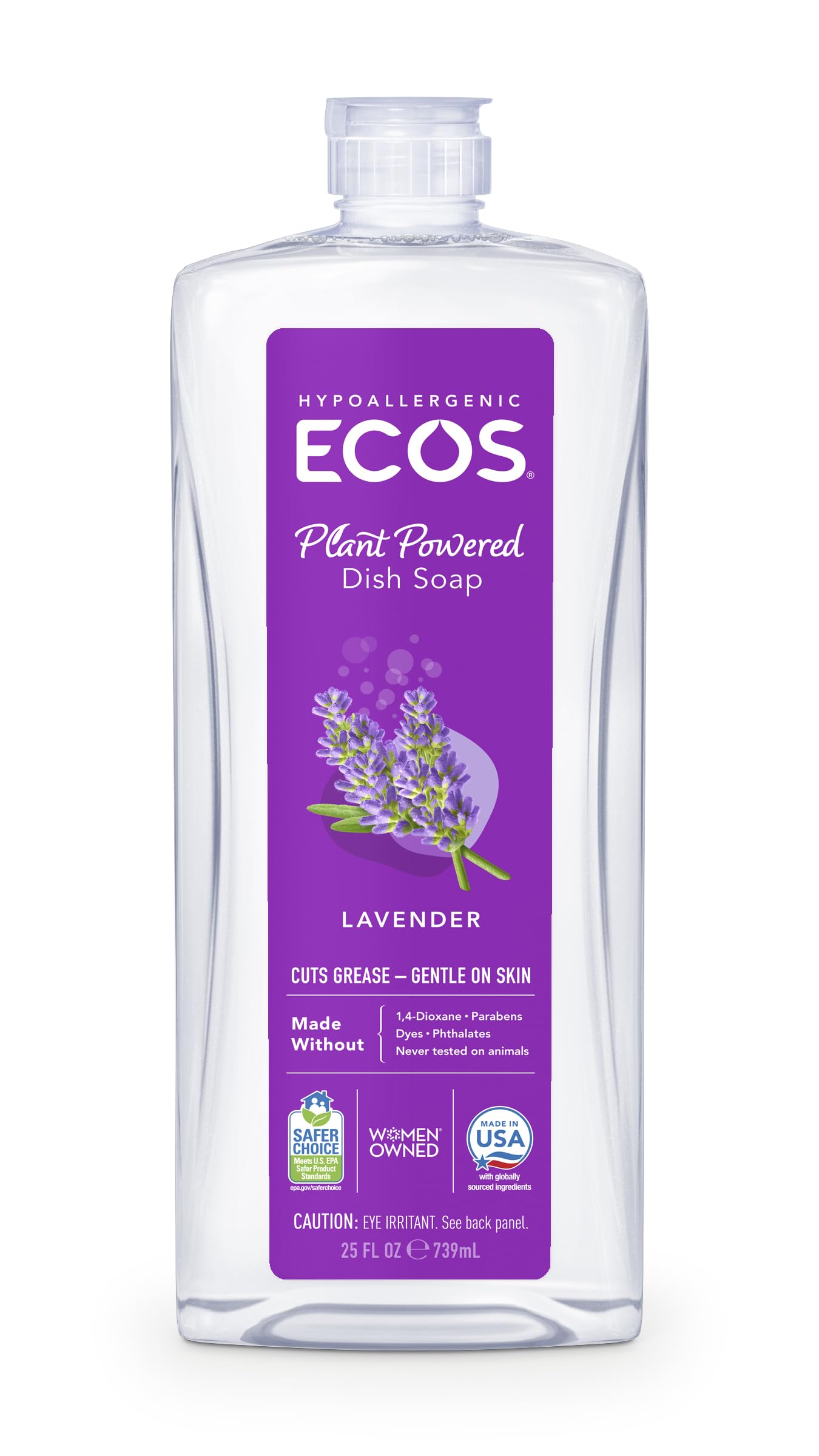ECOS 25 Oz Dishmate Dish Liquid with Lavender Set of 3